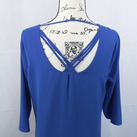 Skies Are Blue Pop Over Sheath Dress Strappy Back M - Picture 4 of 6